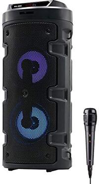 Elbe ALT-88-TWS BT Karaoke luidspreker 10W SD USB FM-kabel microfoon 10W 4 uur afspeeltijd, TWS compatibel, afstandsbediening, lithium batterij, zwart