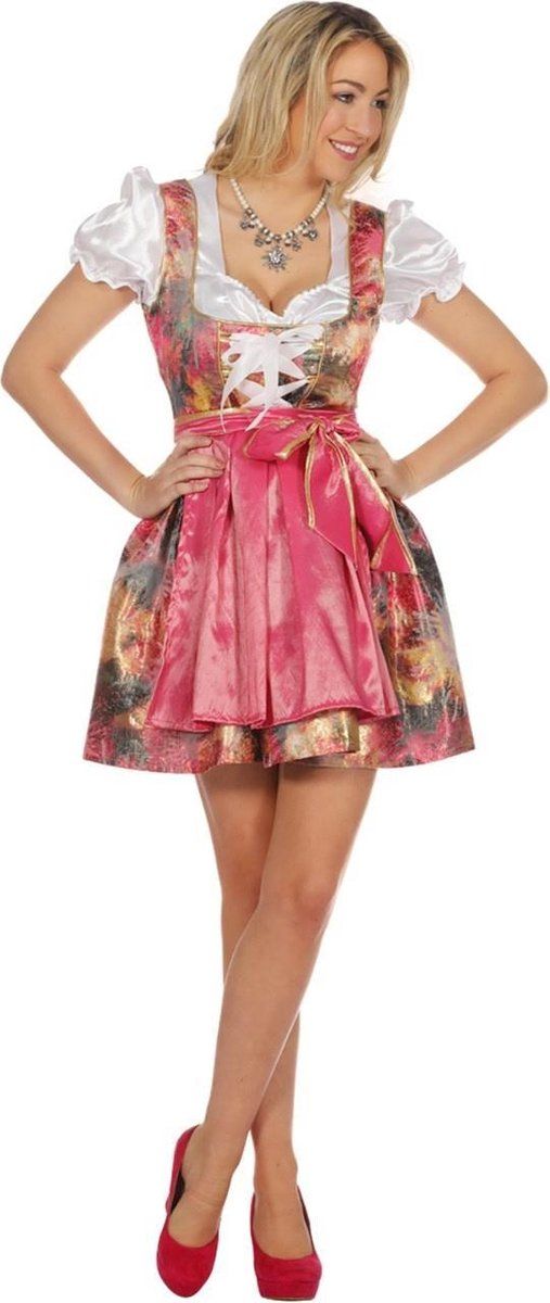 Wilbers Boeren Tirol & Oktoberfest Kostuum - Rosamunde Pilsner Dirndl - Vrouw - Maat 40 - Bierfeest - Verkleedkleding