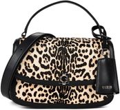 GUESS Audrey Convertible Xbody Flap Leopard veelkleurig Leren schoudertas handtas
