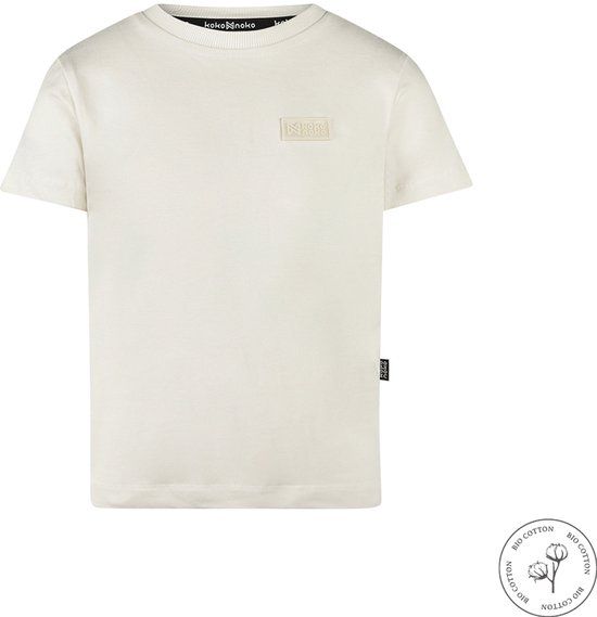 Koko Noko Bio Cotton T-shirt Korte Mouw Jongens Off white Maat 92