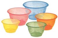 IJsbekers Plastic 50 stuks oranje 120 cc