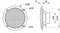 Visaton FR 16 WP - 4 Ohm 6.5 inch 16 cm Breedband-luidspreker 60 W 4 Ω Zwart Zeewaterbestendig