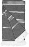 The One Towelling Hamamdoek - 100 x 180 cm - Handdoek - 60% Gerecycled Katoen & 40% Gerecycled Polyester - Staalgrijs