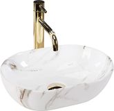 REA Amelia Mini Aiax Shiny Opzetwastafel Steen Imitatie 38x26 cm