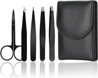 5-delige epileer set - Zwart - RVS