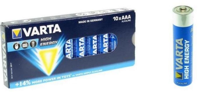 Varta Alkaline AAA Batterijen - 10 stuks