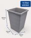 Hailo Seau - 15 litre - Argent gris - Plastique