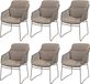 AVH-Collectie Barolo New York stoel bank dining loungeset 4 delig verstelbaar latte
