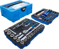 BGS dopsleutel- en hamer- / tangen- / schroevendraaierset 6,3 mm (1/4") / 12,5 mm (1/2") BGS systainer® 77-delig
