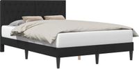 vidaXL Bedframe met hoofdeinde, Zwart, 140 x 190 cm, Fluweel