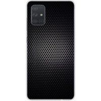 Samsung Galaxy A71 Dark metal bedrukt siliconen hoesje