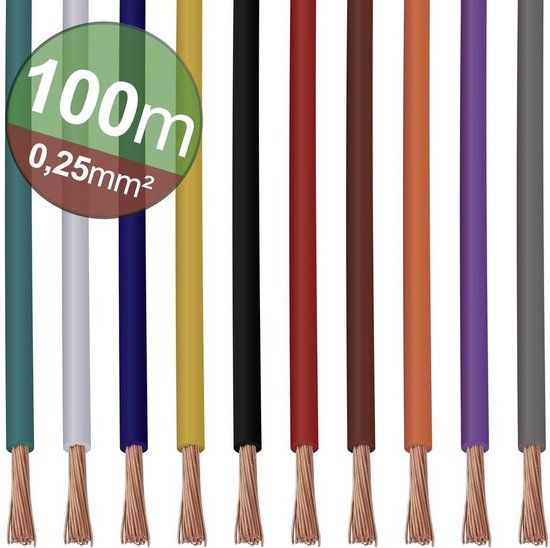 Quadrios 22CW002 Assortiment draden 1 x 0.25 mm² - 10 kleuren - 1 stuk