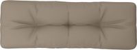 vidaXL Palletkussen 120x40x12 cm stof taupe