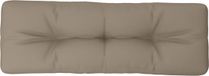 vidaXL Palletkussen 120x40x12 cm stof taupe