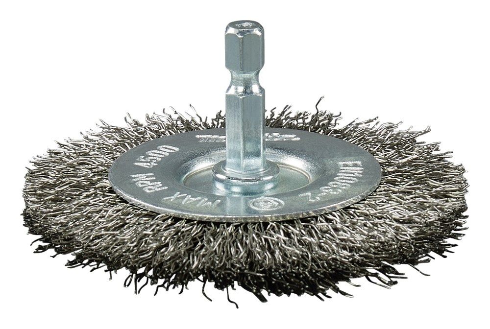 Rondborstel Zeskant 1/4"x75mm RVS - D-76635