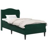 vidaXL Bedframe met hoofdeinde Donkergroen 100 x 200 cm Fluweel