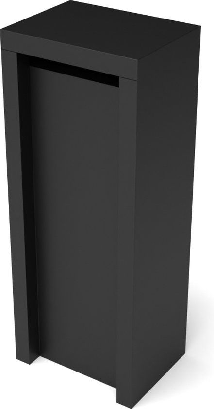 Merkloos Litrupa pakketbrievenbus zwart 400x300x1000 mm