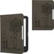 kwmobile étui pour liseuse en similicuir - Convient pour Kobo Clara BW / Colour - Avec fermeture magnétique - Design Gris Pissenlits Amour