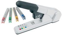 Leitz Heavy Duty nietmachine, capaciteit 80 vel, ergonomische metalen behuizing, inclusief nietjes, 55510084 - zilver
