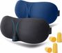 Merkloos / Sans marque Mellow Mint Hungary Korlátolt Felelősségű Társaság Slaapmasker - 3D Oogmasker Slaap - 2 stuks - Oogmasker - Verduisterend - Reismasker - Verstelbaar - voor Mannen, Vrouwen en Kinderen - 3D Ergonomisch - inclusief oordopjes