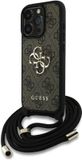 Guess 4G Serie - iPhone 16 Pro Hoesje - Bruin - Crossbody Ontwerp