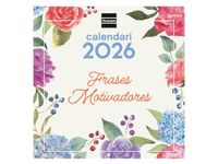 Finocam Wandkalender 2026, 30 x 30 cm, maandoverzicht januari - december 2026 + september 2025 (4 maanden), kalender 2026, afbeeldingen motiverende spreuken - Catalaans