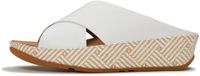 FitFlop FitFlop Lulu Lux Graphic-Weave Leather Cross Slides WIT - Maat 43