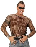 W Finidi Visnetshirt Zwart Heren