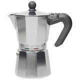 Tognana Authentika Espressomachine, 6 kopjes, 0,36 l, aluminium, grijs, gemaakt in Italië
