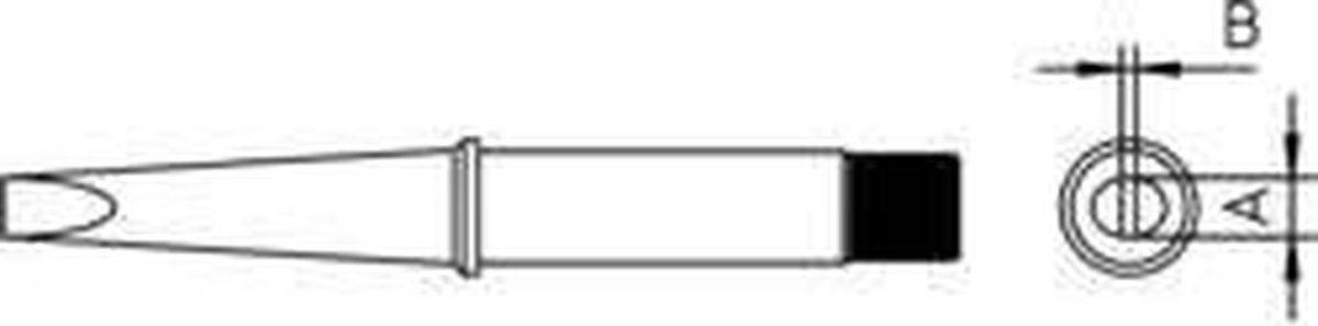 Weller 54221799 4CT6D7-1 soldeerpunt beitelvorm, rechte puntmaat 5 mm - 1 stuk
