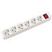 VALUE 6-voudige stekkerdoos met schakelaar, wit, 3 m