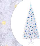 vidaXL Sapin de Noël artificiel avec 300 LED Blanc 180 cm PVC et Acier