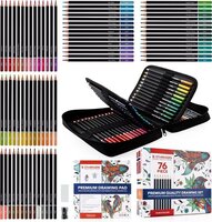 STARKSØN® Professioneel 75-Delige Kleurpotloden Tekenset - Kleur Potloden - Tekenen voor Volwassenen & Kinderen