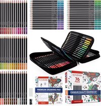 STARKSØN® Professioneel 75-Delige Kleurpotloden Tekenset - Kleur Potloden - Tekenen voor Volwassenen & Kinderen