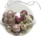 Decoris Kerstballen - 30x st - roze/champagne - D3 cm - kunststof