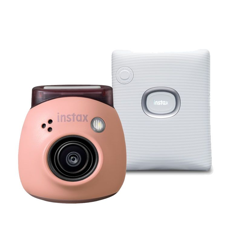Fujifilm INSTAX PAL Digital Camera & SQUARE Link Printer - Powder Pink & White