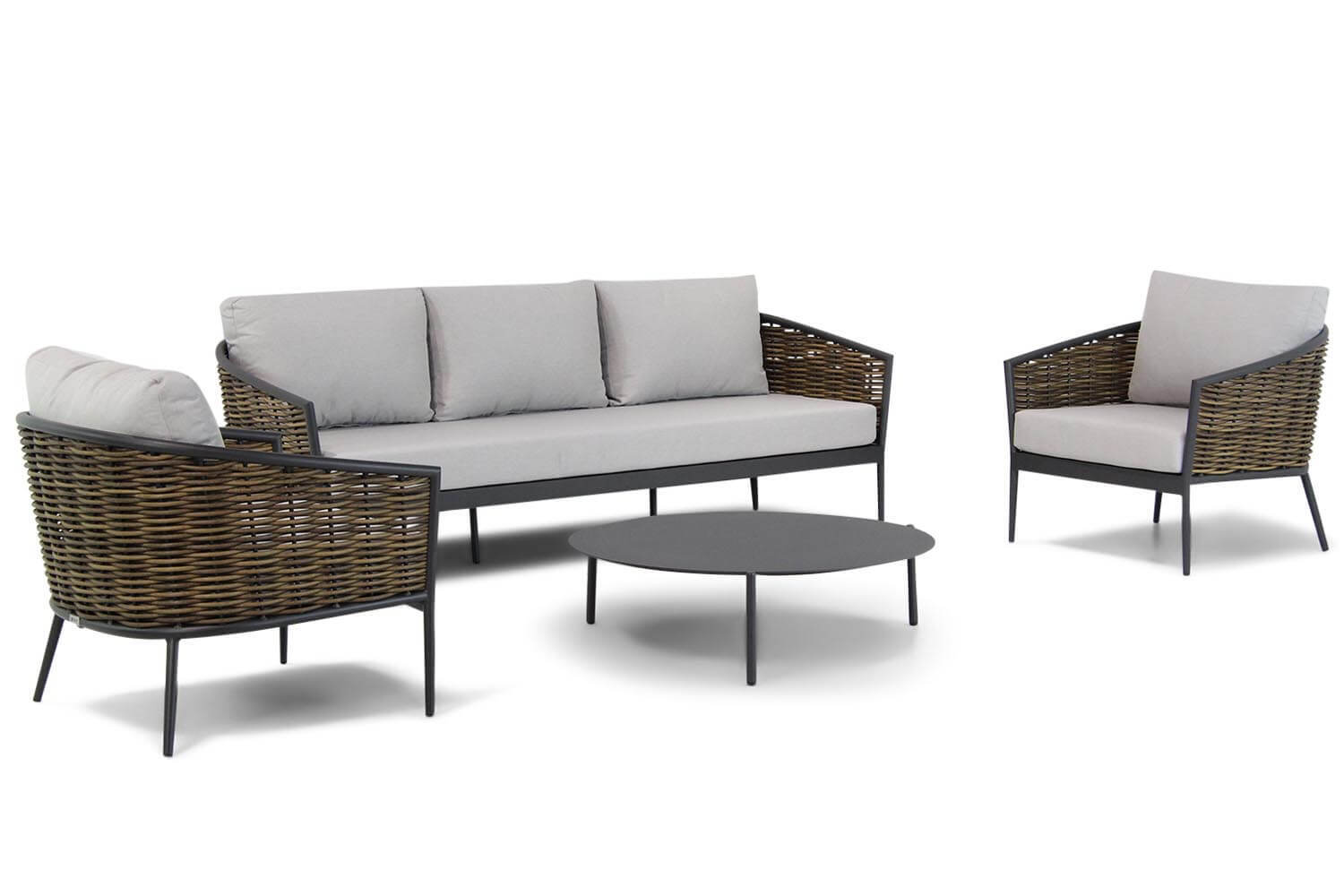 Coco Palm/Pacific 100cm stoel-bank loungeset 4-delig