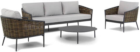 Coco Palm/Pacific 100cm stoel-bank loungeset 4-delig