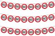 Folat Bv Slinger 60 jaar - 3x - verkeersborden - 12 meter - 60e verjaardag vlaggenlijn - versiering