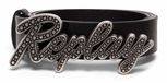 REPLAY Leren riem Belt W90 Black zwart