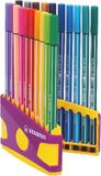 STABILO Pen 68 ColorParade viltstift - Lila, Deskset van 20