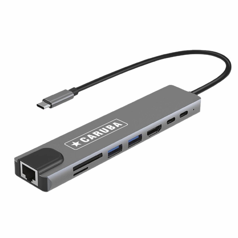 Caruba 8-in-1 USB-C Hub met Ethernet