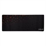 Noua Origin Gaming-muismat, XXL, 687 x 270 x 2 mm, comfortabele muismat met genaaide randen voor muis en gaming-toetsenbord, waterdicht met glad oppervlak, antislip rubberen onderkant, zwart