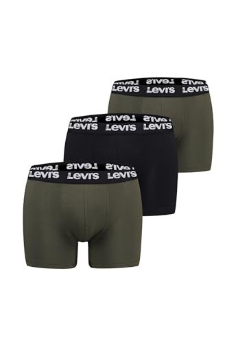 Levi's Repeat Logo Boxershorts voor heren (3 stuks), Kaki Combo, L
