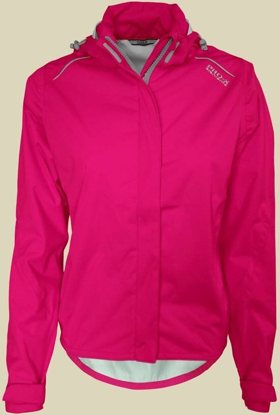 Pro-x Elements Ultra lichte regenjas "Packable" Cherry Pro X-Elements - Dames - 10000mm waterdicht - 3000gr/24u - windstopper - Kap in de kraag - Met opbergzakje