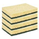 Sorbo Schuurspons / Schoonmaakspons - 10x - Groen Schuurvlak - 13 x 9 x 2,5 cm - Viscose - Schoonmaakartikelen