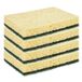 Sorbo Schuurspons / Schoonmaakspons - 10x - Groen Schuurvlak - 13 x 9 x 2,5 cm - Viscose - Schoonmaakartikelen