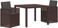 vidaXL Eettafel Set Bruin en Antraciet PP