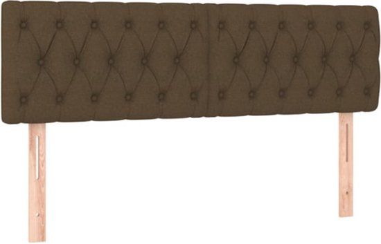 vidaXL Hoofdbord Stof Donkerbruin 160x7x78/88 cm