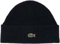 Lacoste Unisex Beanie - Muts van geribbelde wol (navy blue)